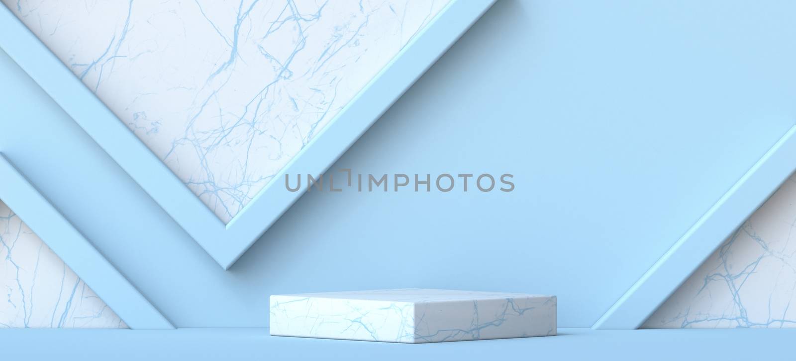 Mock up podium for product presentation with diagonal rectangles by djmilic