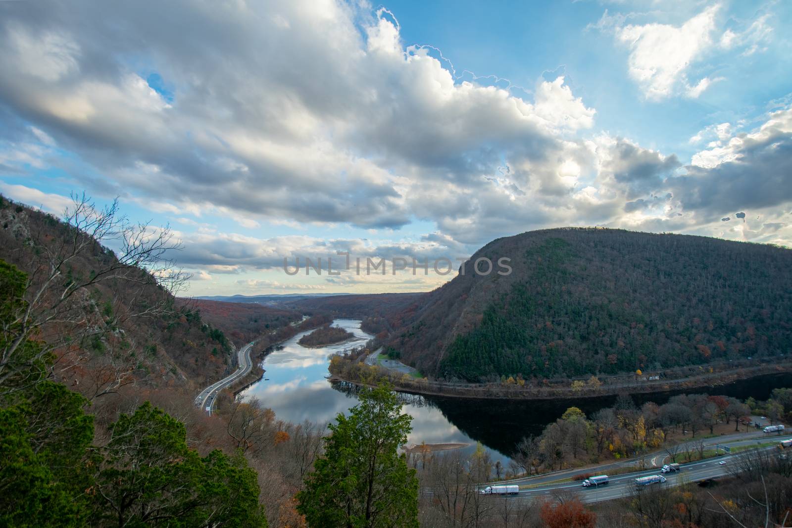 The Mountain View From Mount Tammany at the Delaware Water Gap