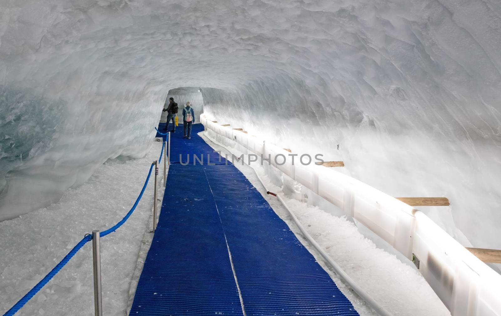 Zermatt, Switzerland on july 19, 2020: Swiss glacier cave of Mat by michaklootwijk