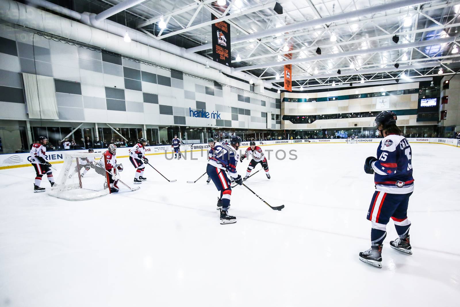 MELBOURNE, AUSTRALIA - JUNE 21: Canada Vs USA in the 2019 Ice Hockey Classic in Melbourne, Australia