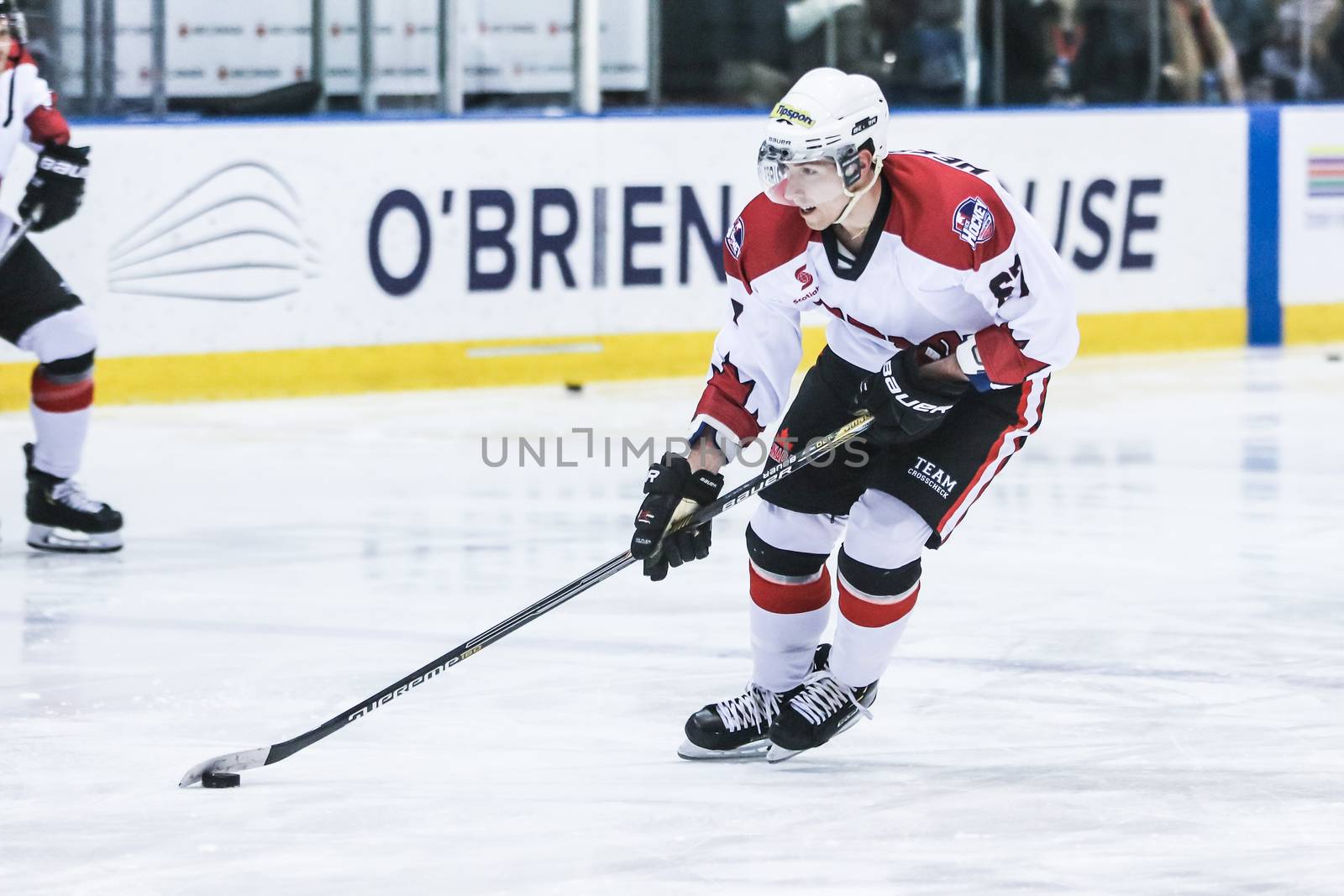 MELBOURNE, AUSTRALIA - JUNE 21: Kyle Heffernan of Canada in the 2019 Ice Hockey Classic in Melbourne, Australia