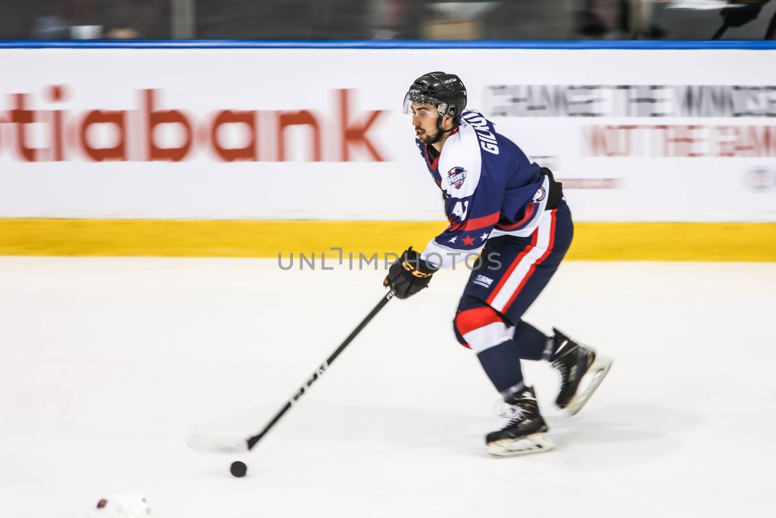 MELBOURNE, AUSTRALIA - JUNE 21: Jake Gilmour of USA in the 2019 Ice Hockey Classic in Melbourne, Australia