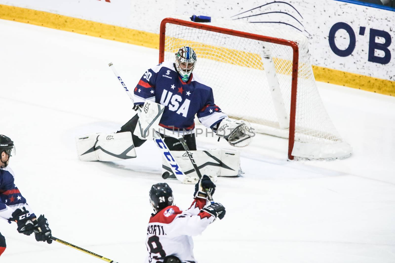 MELBOURNE, AUSTRALIA - JUNE 21: Max Strang of USA in the 2019 Ice Hockey Classic in Melbourne, Australia