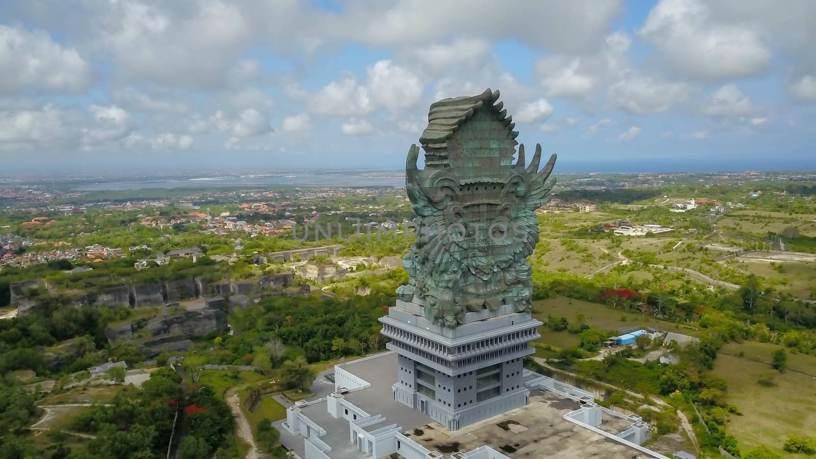 Garuda Wisnu Kencana statue at GWK Cultural Park in South Kuta one of the main attractions and the most recognizable symbols of Bali, Indonesia.