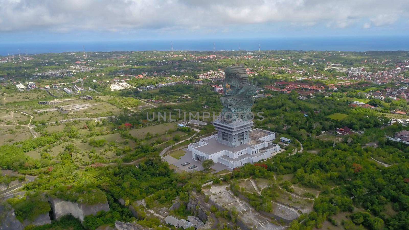 Garuda Wisnu Kencana statue at GWK Cultural Park in South Kuta one of the main attractions and the most recognizable symbols of Bali, Indonesia.