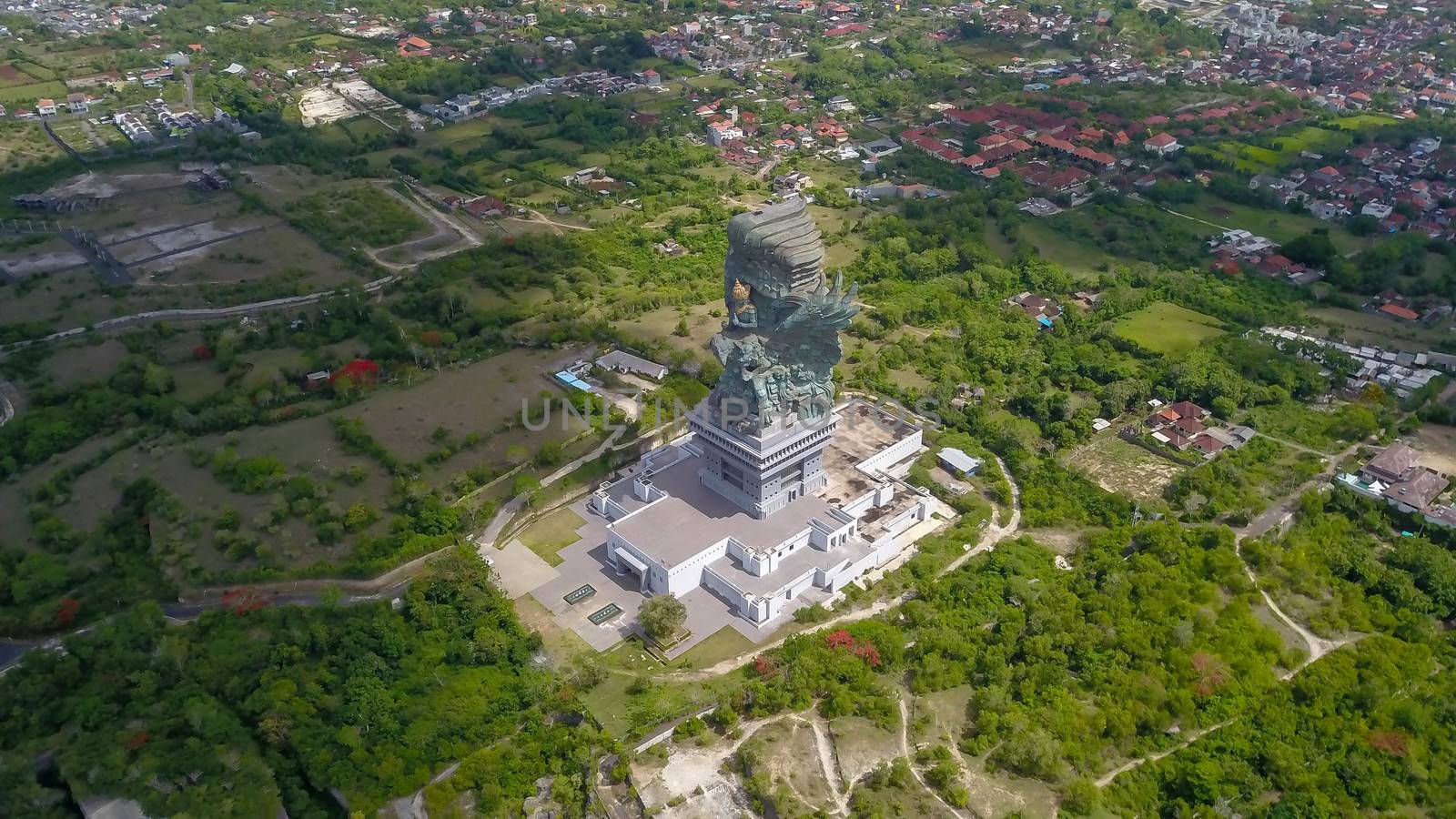 Garuda Wisnu Kencana statue at GWK Cultural Park in South Kuta one of the main attractions and the most recognizable symbols of Bali, Indonesia.