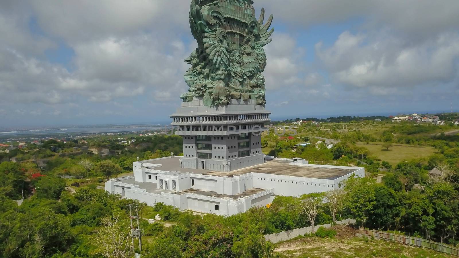 Bali Most Iconic Landmark Hindu God Garuda Wisnu Kencana statue also GWK statue is a 122-meter tall statue located in Garuda Wisnu Kencana Cultural Park, Bali, Indonesia by Sanatana2008