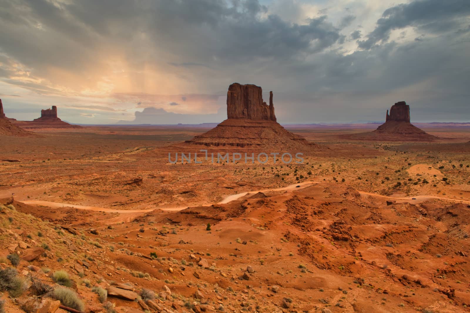 Monument valley dramatic landscape. Colorado Plateau on the Arizona Utah border in the United States. by kb79