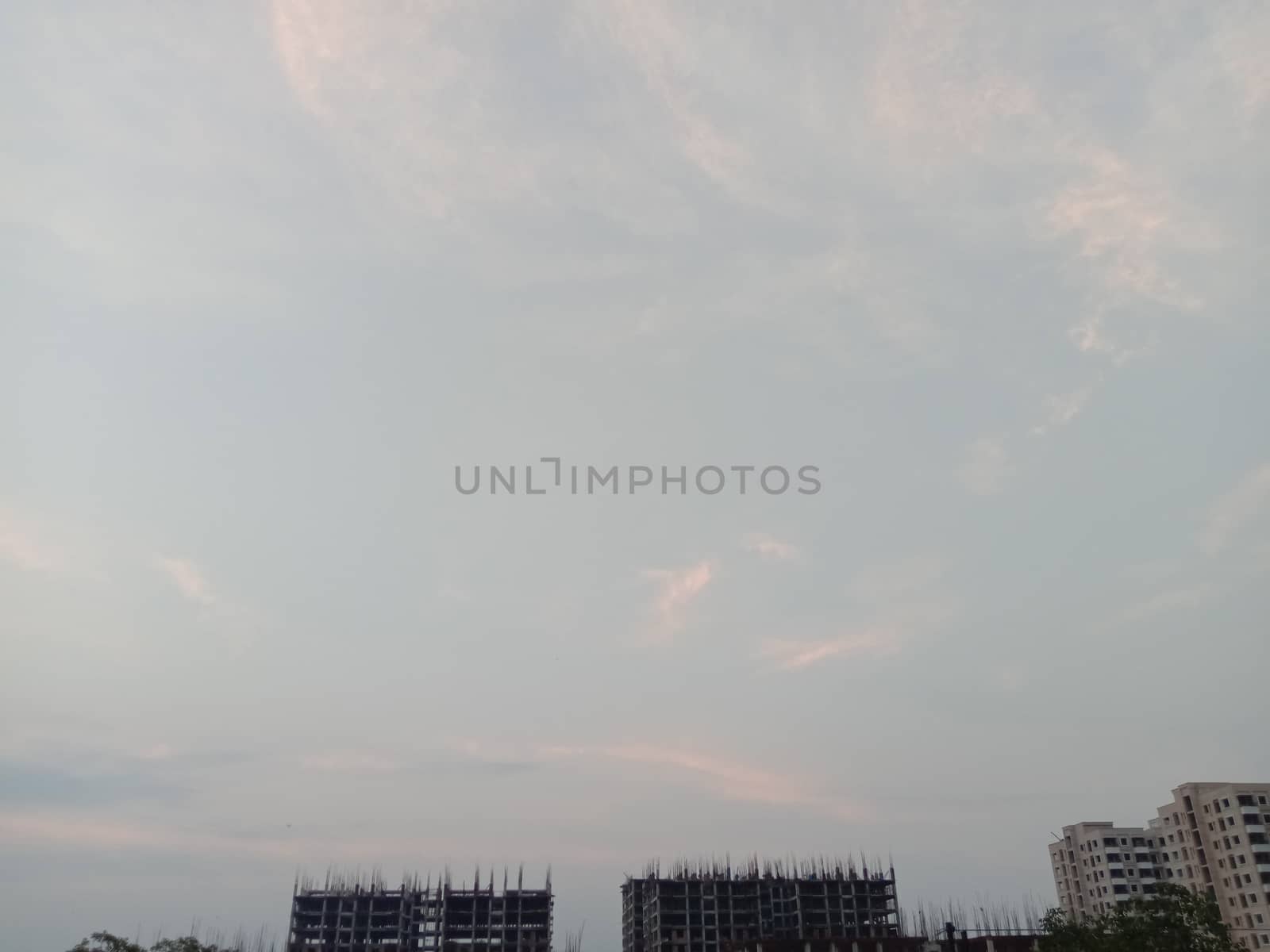 appartment and sky view in city