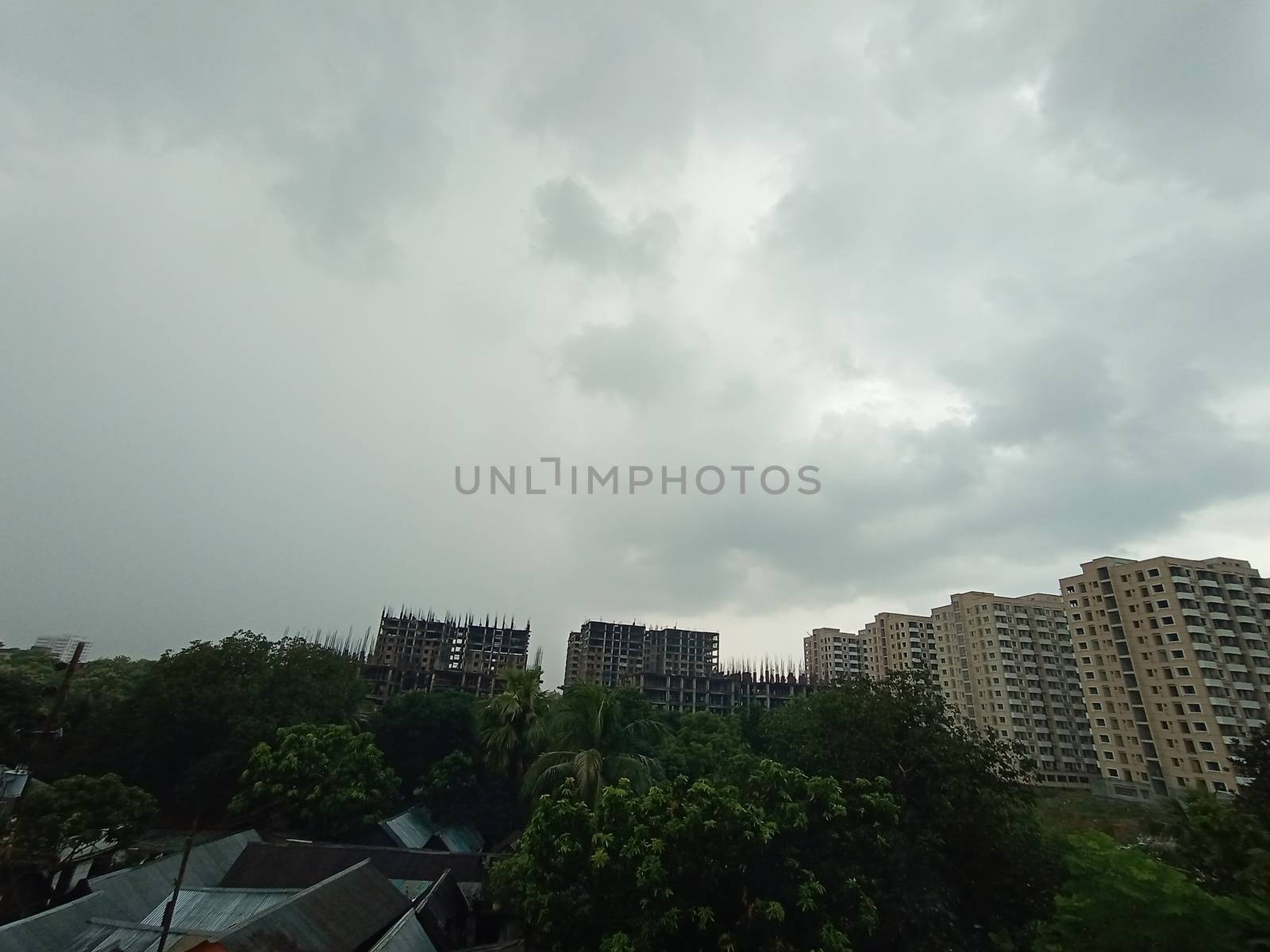 appartment view with nature on city