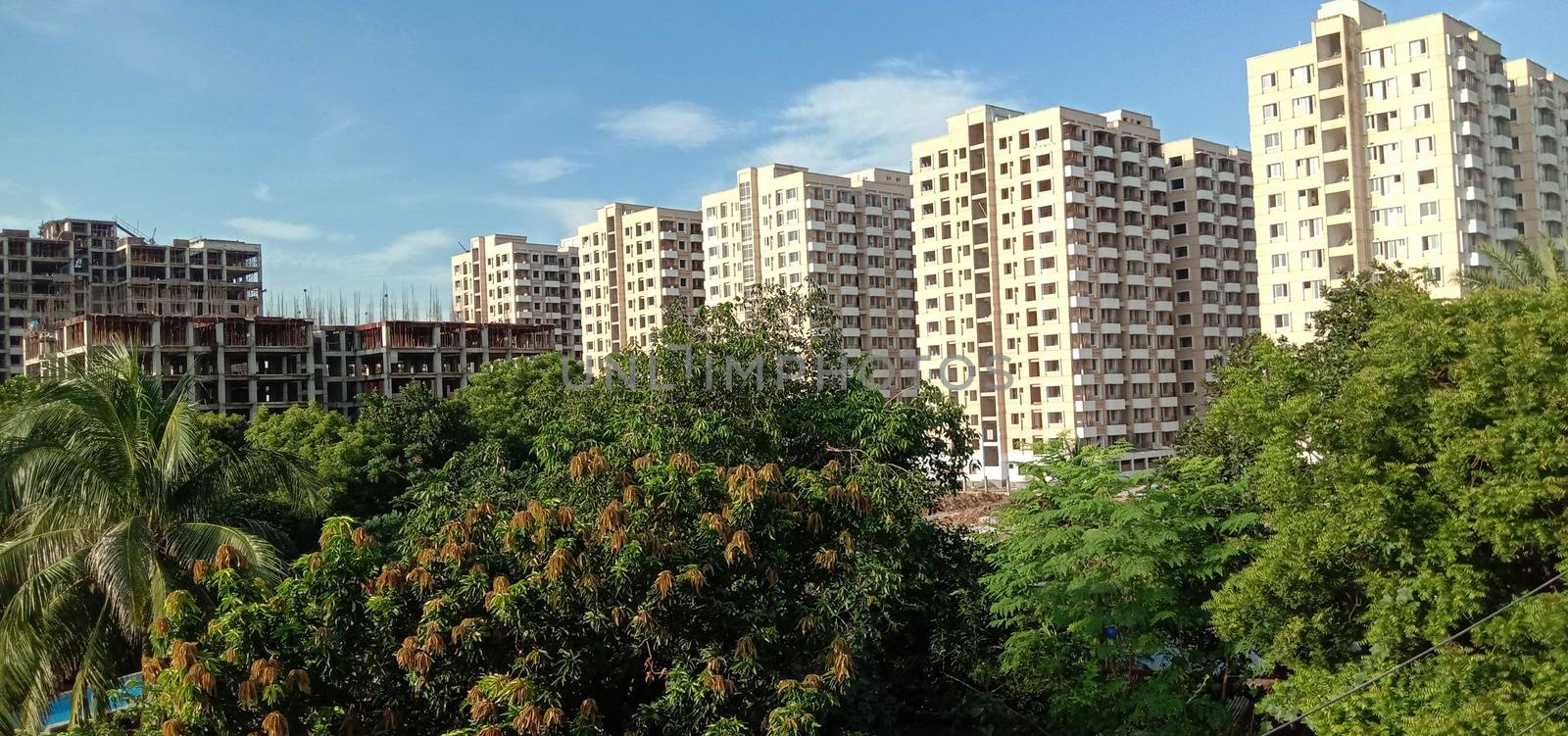 appartment view with nature on city