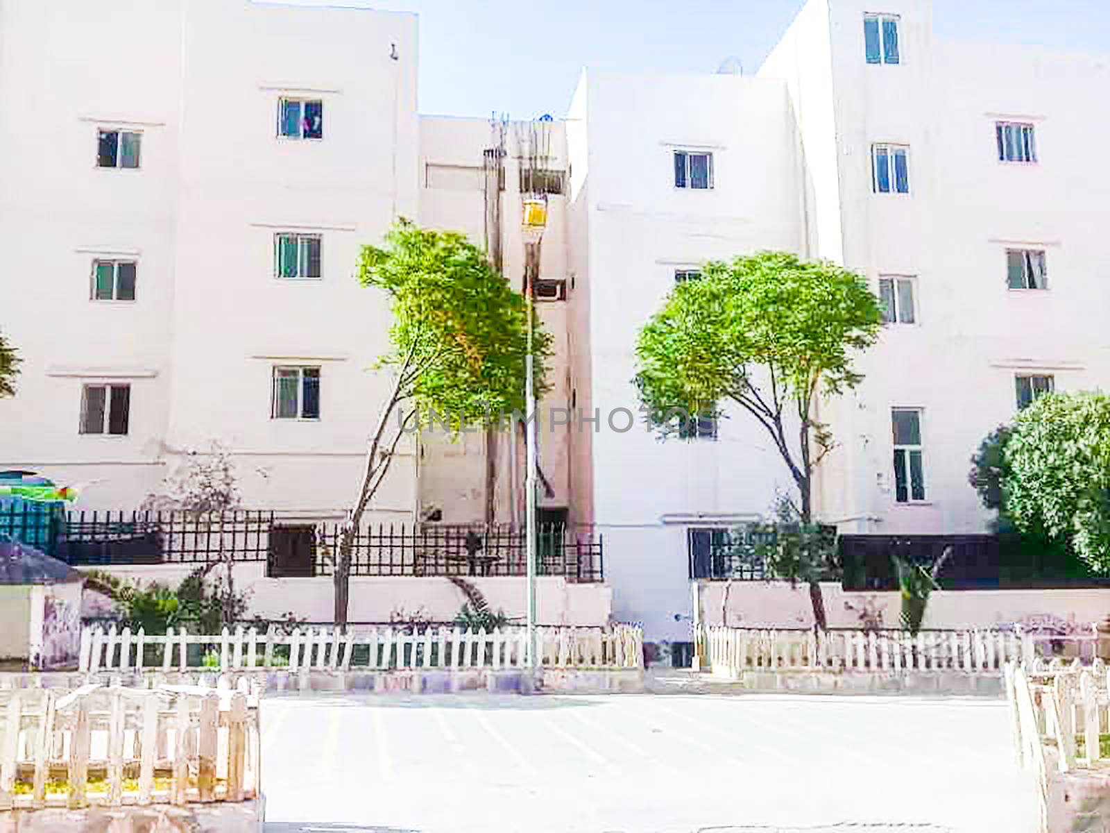 appartment view with nature on city