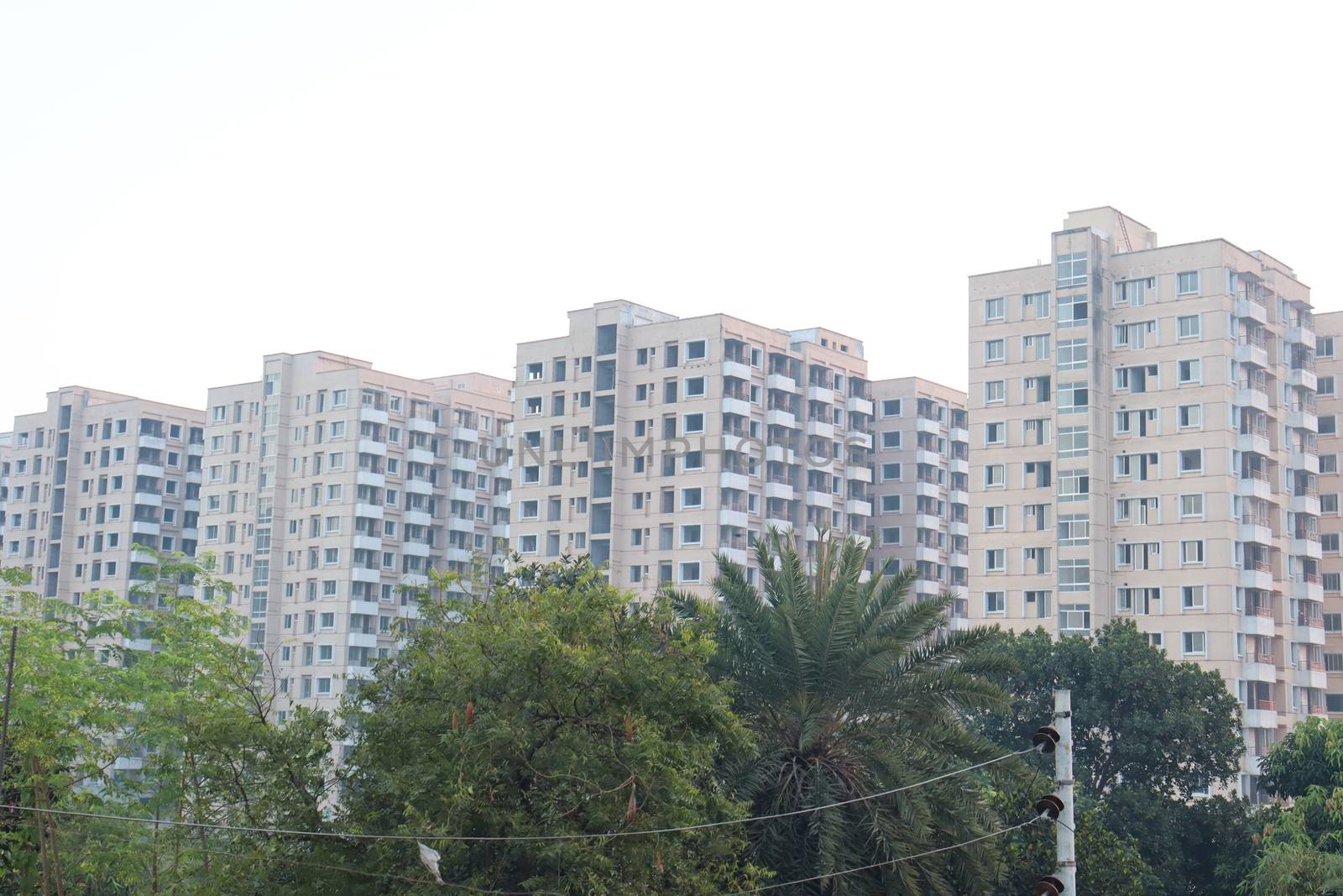 appartment view with nature on city