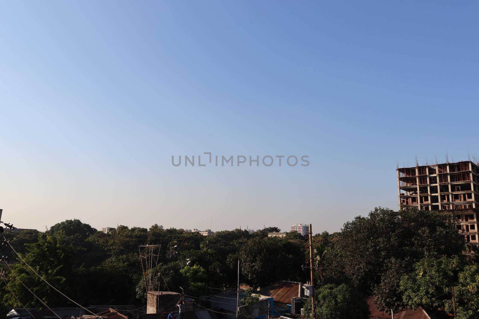 appartment view with nature on city