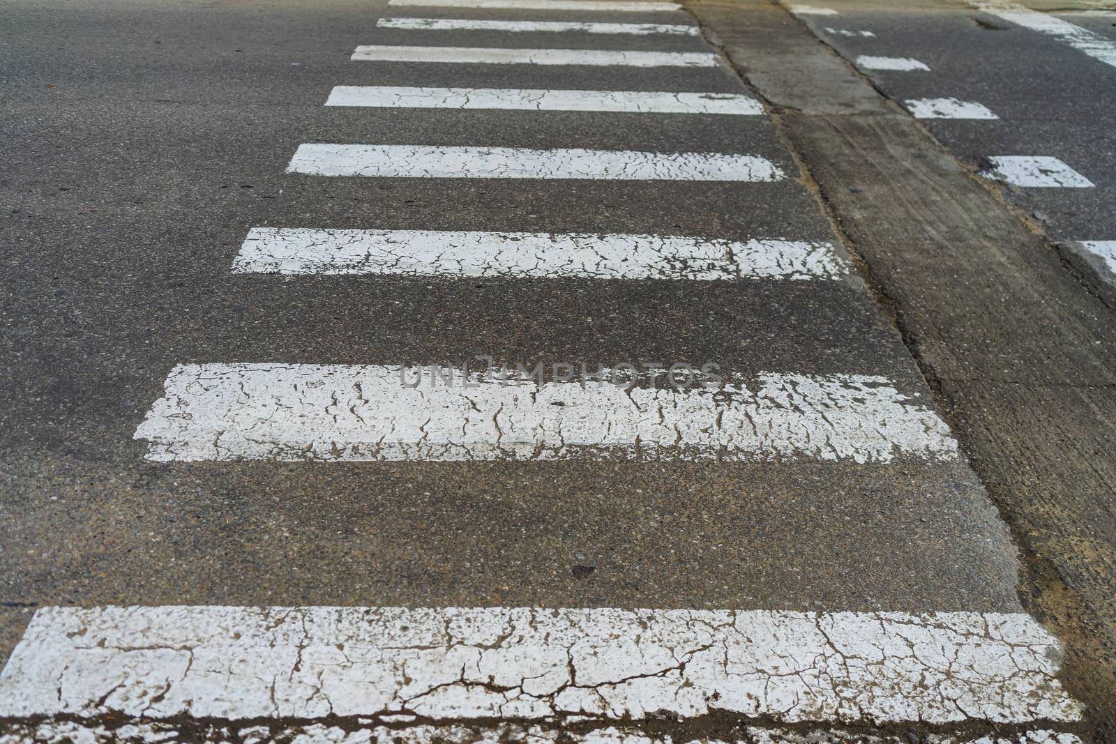 Empty pedestrian crossing, crosswalk on the road isolated by vladispas