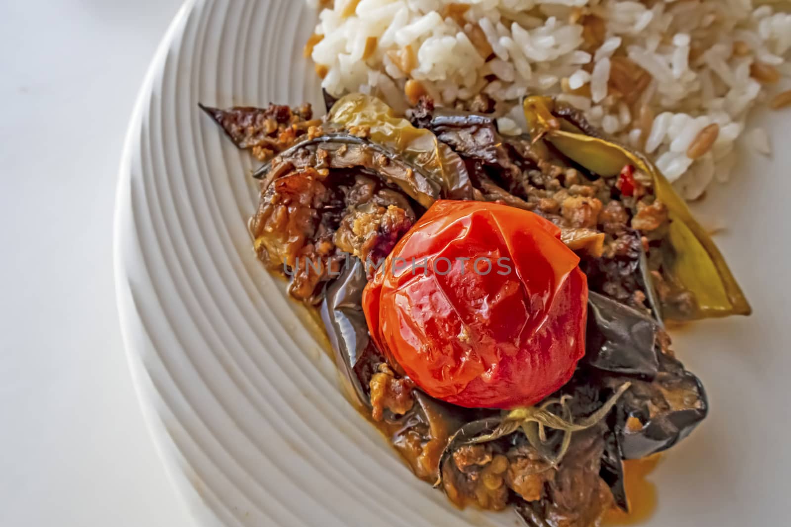 close up ready to eat turkish meal on a plate by yilmazsavaskandag