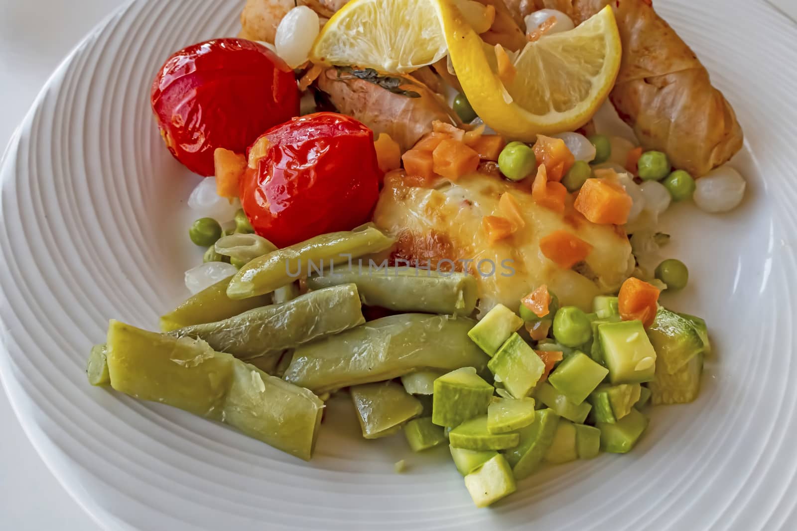 close up ready to eat turkish meal on a plate by yilmazsavaskandag