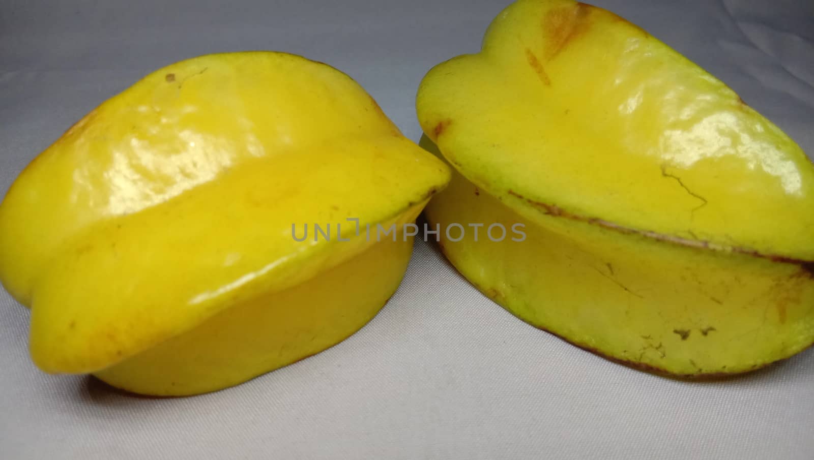 tasty and healthy carambola closeup on shop