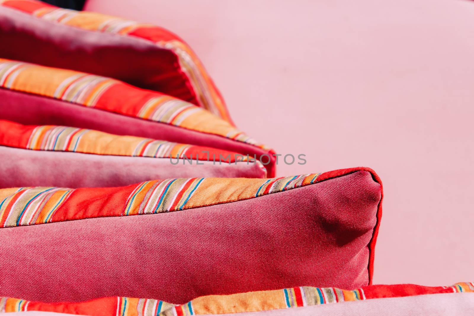 Image of Colorful Cushion In Sofa