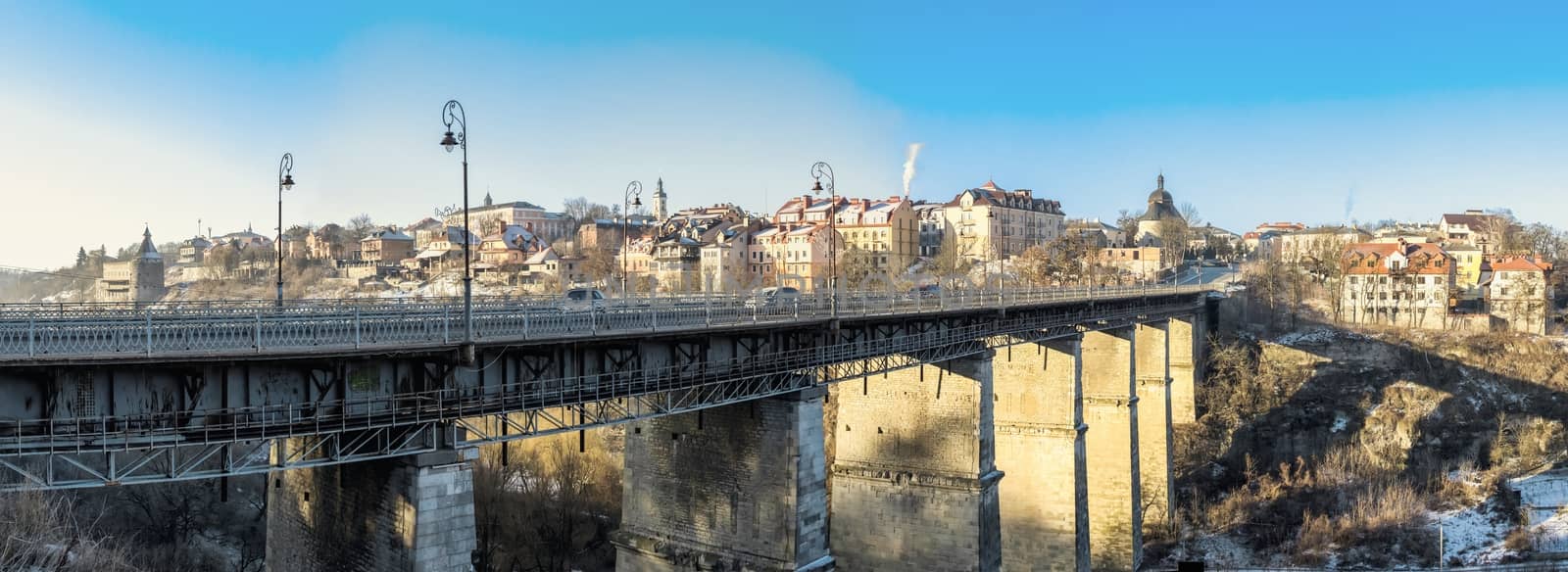 Novoplanovsky bridge in Kamianets-Podilskyi, Ukraine by Multipedia