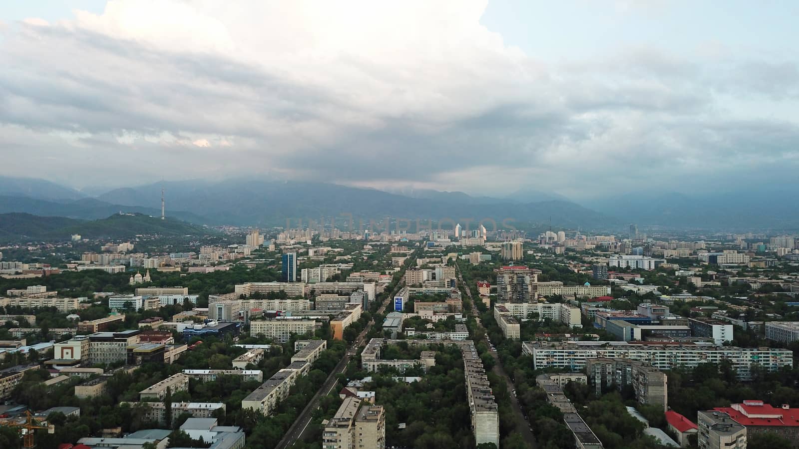 Huge clouds over the city of Almaty. by Passcal