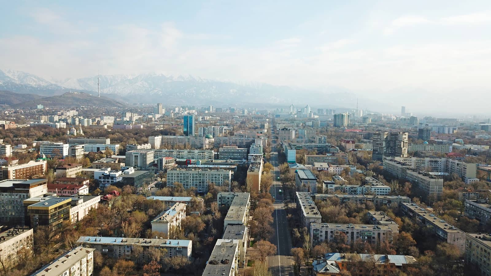 Spring city of Almaty during the quarantine period by Passcal