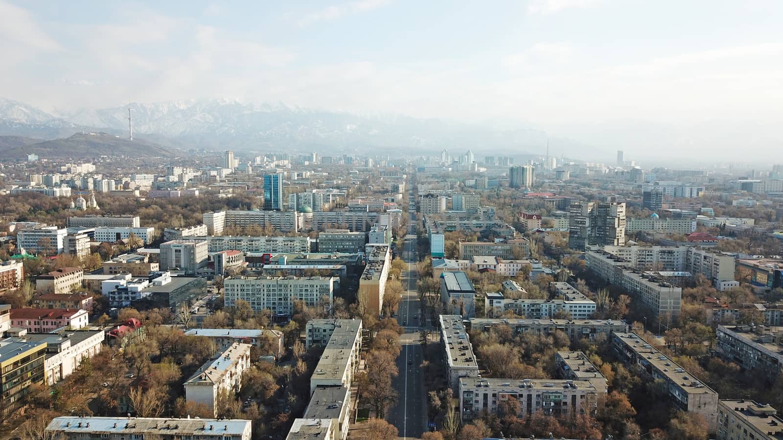 Spring city of Almaty during the quarantine period by Passcal