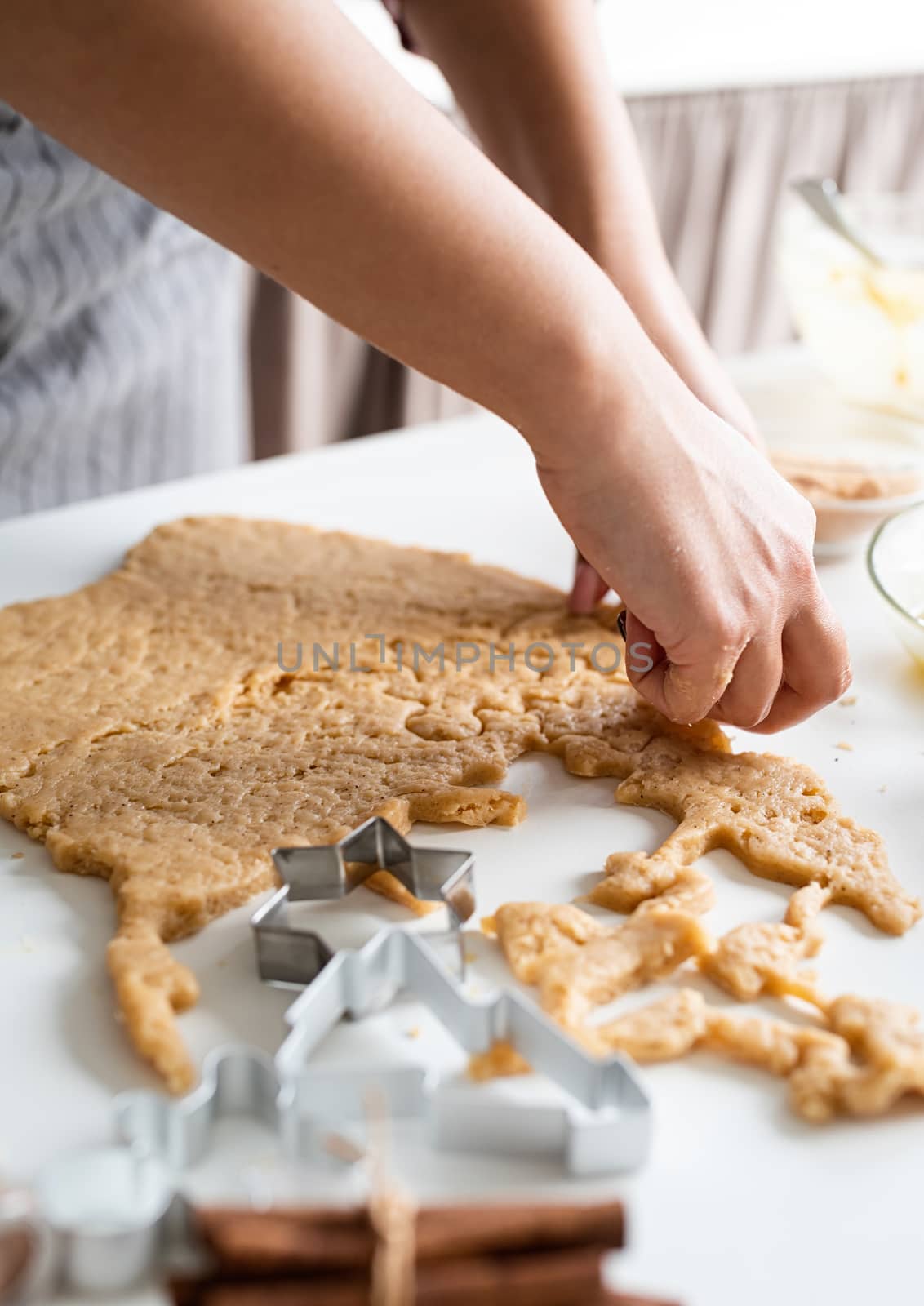 woman hands baking cookies at the kitchen by Desperada