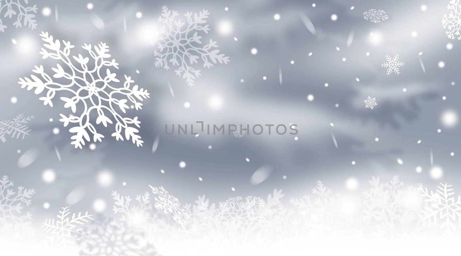 Christmas background with snowflakes snowy winter by liolle