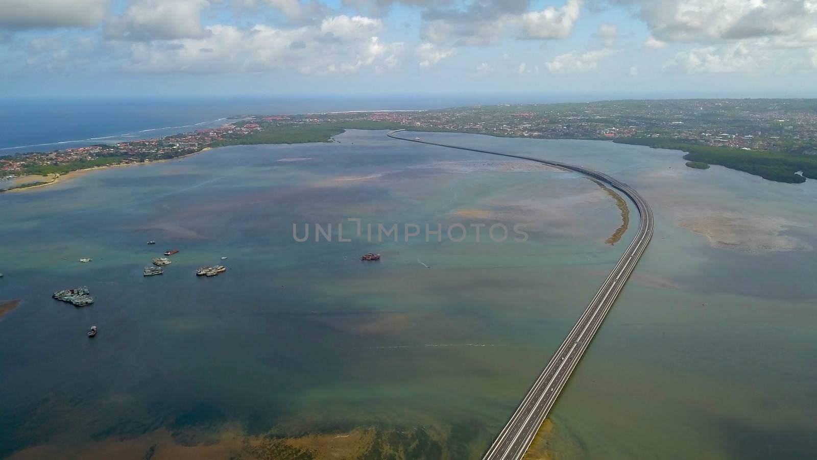 High Quality Aerial Highway Sea from Above.