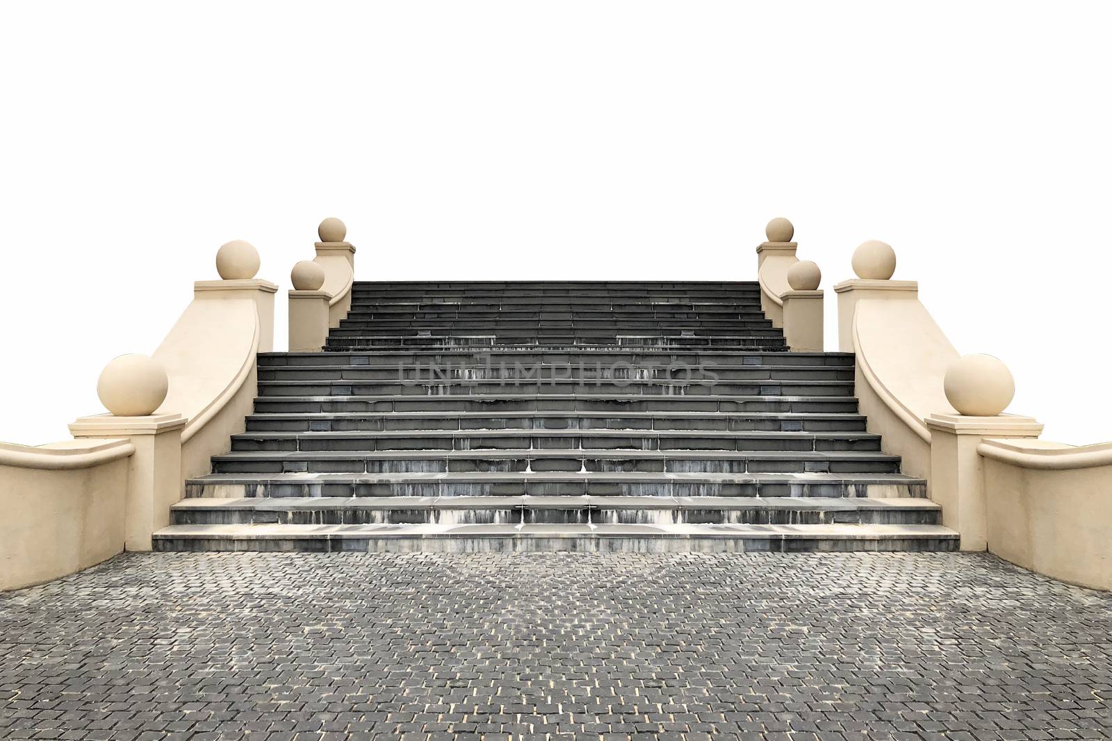 Stairs Roman style on white background by Surasak