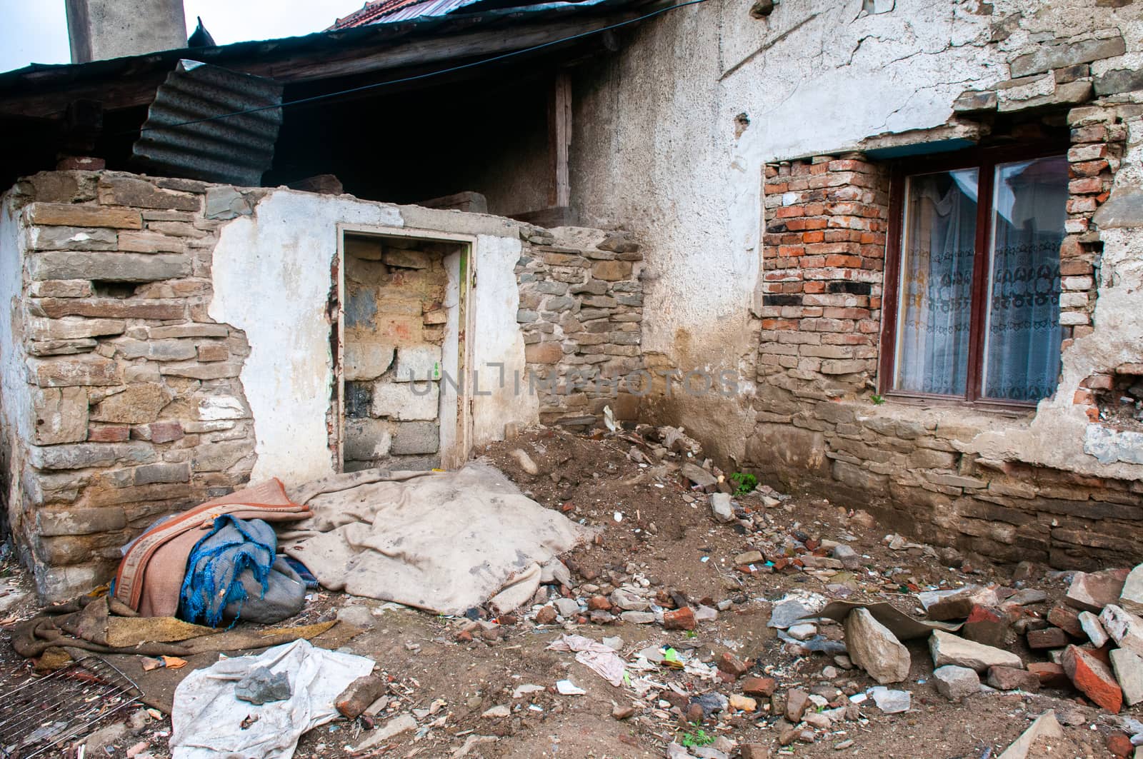 5/16/2018. Lomnicka, Slovakia. Roma or Gypsy community in the heart of Slovakia, living in horrible conditions. They suffer for poverty, stigma and luck of equal opportunities. Desolation, discrimination and misery.