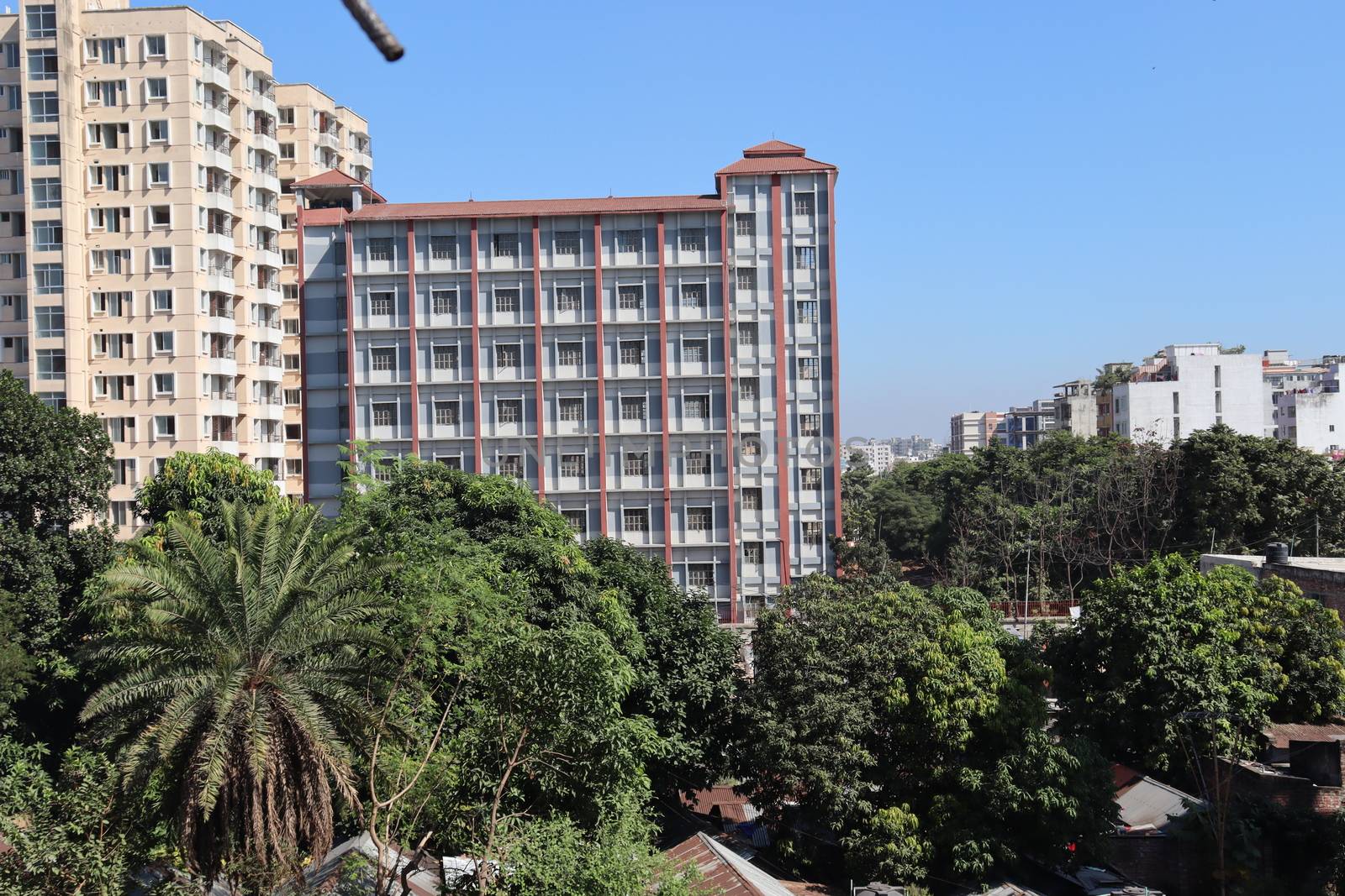 apartment building view for living on city