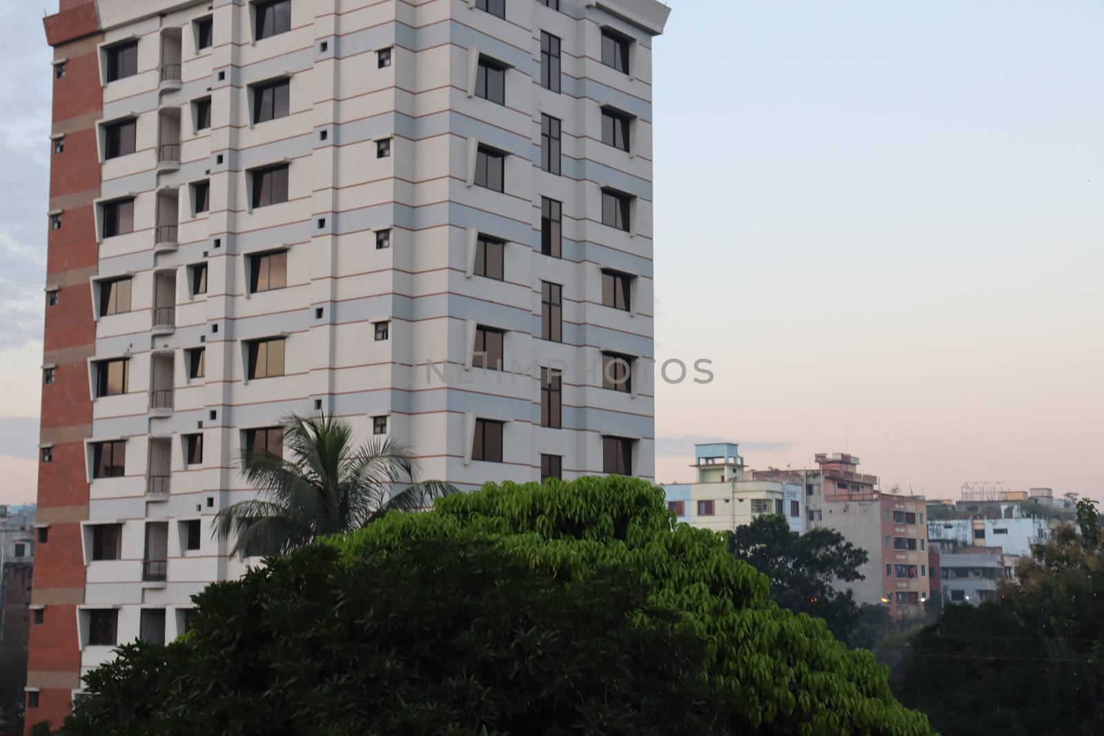 apartment building view for living on city