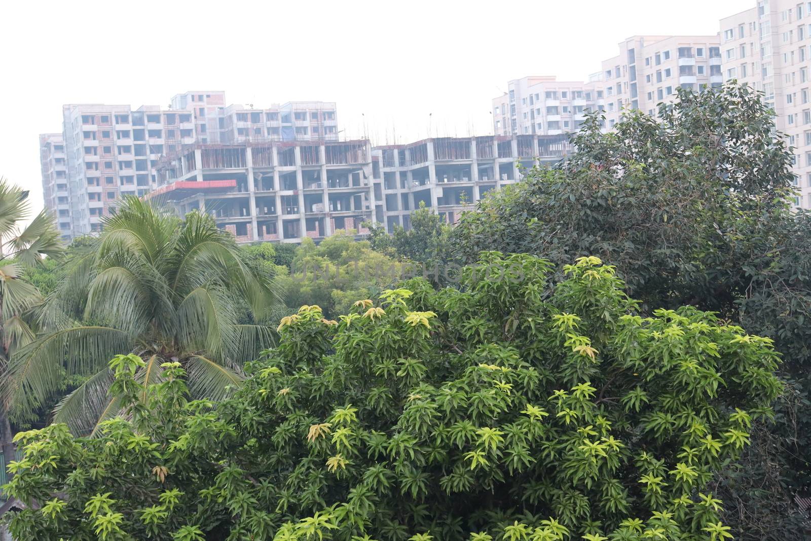 apartment building view for living on city
