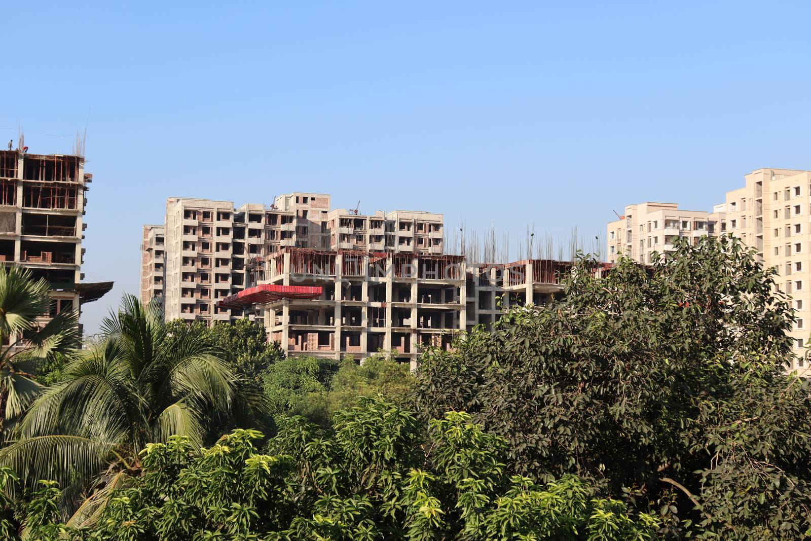 apartment building view for living on city
