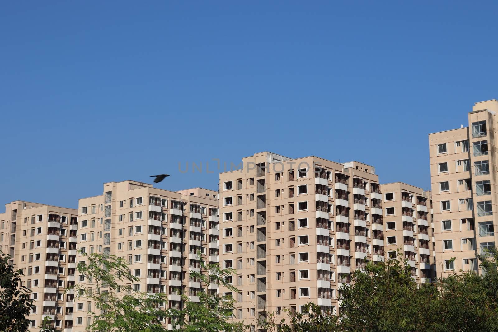 apartment building view for living on city