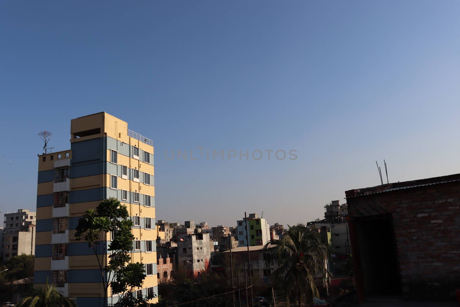 apartment building view for living on city