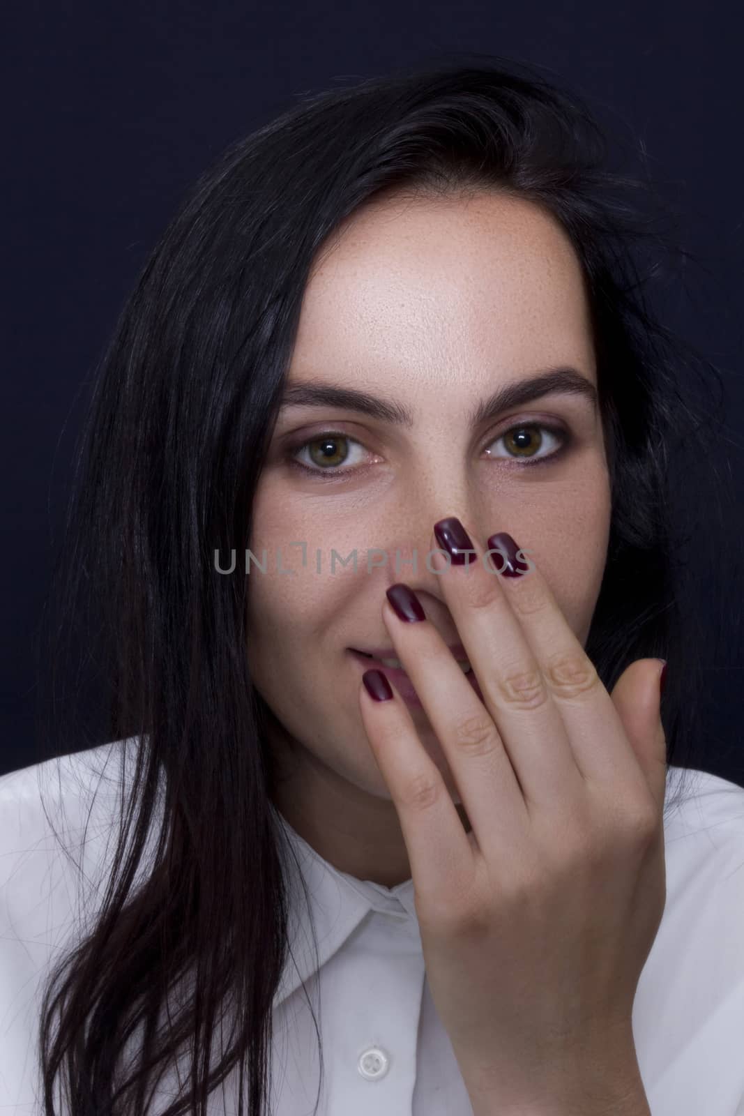 Portrait of a beautiful young brunette woman