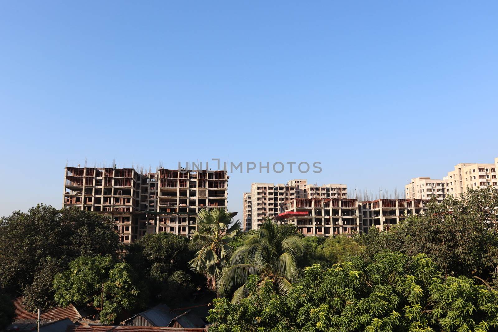 apartment building view for living on city
