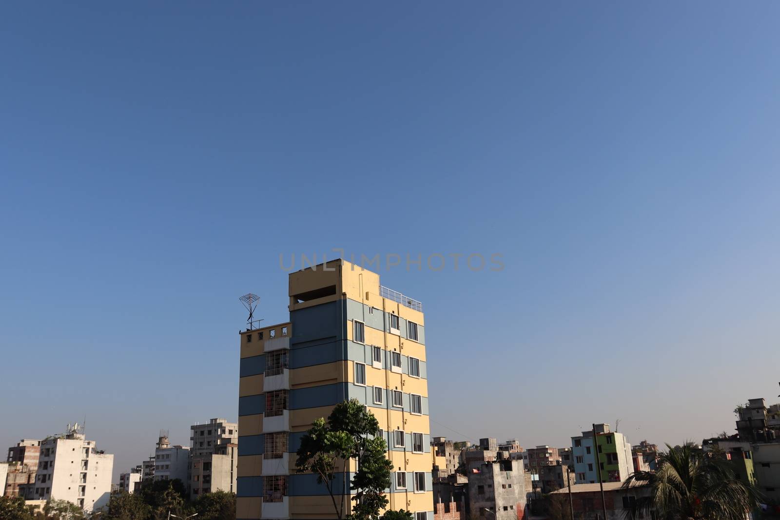 apartment building view for living on city