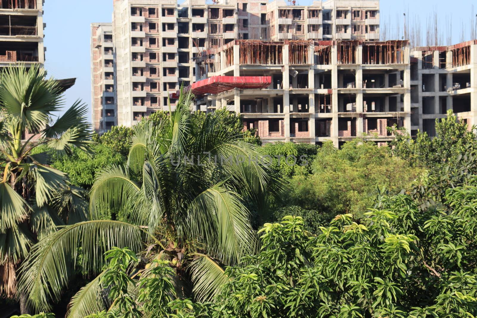 apartment building view for living on city