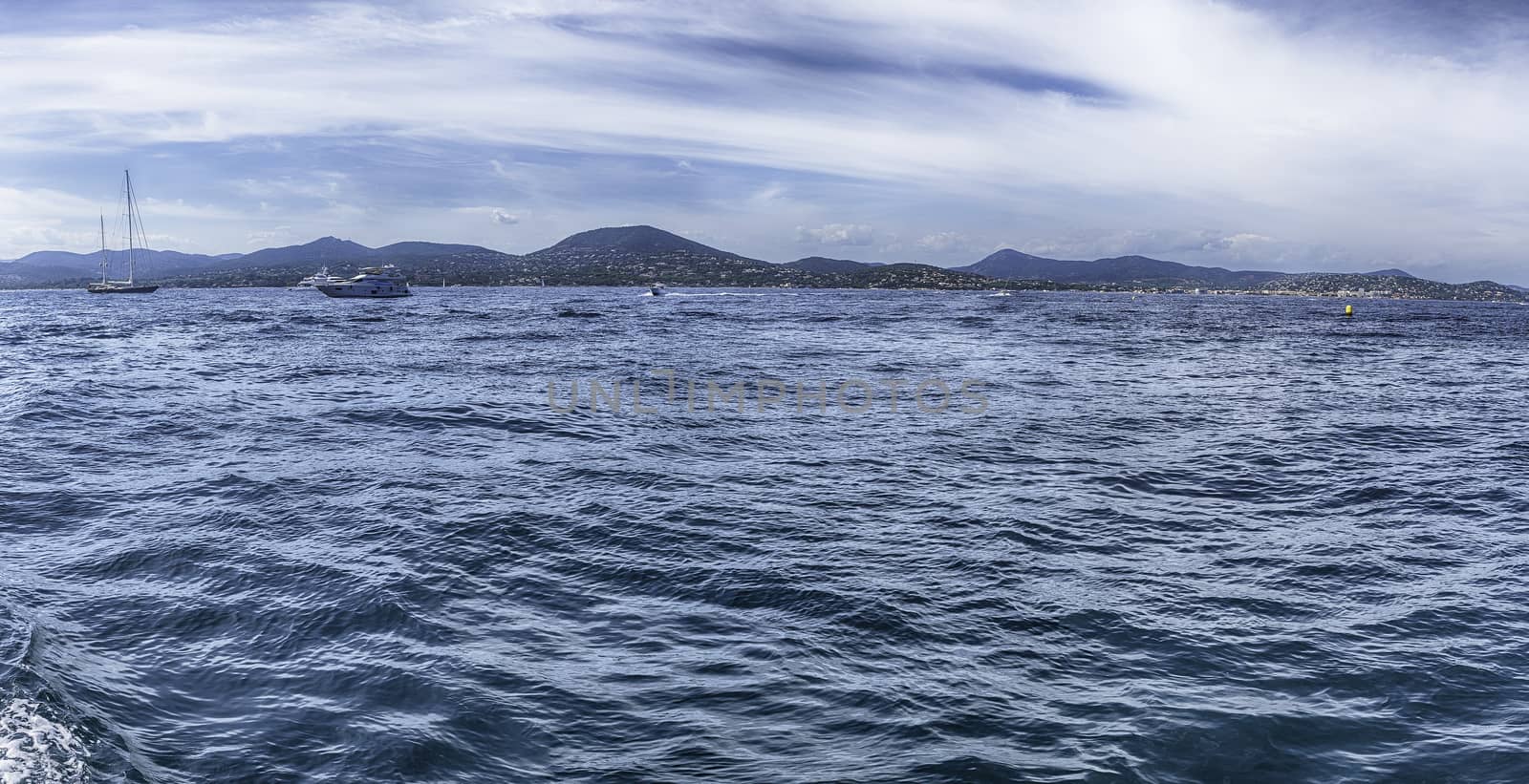 View of the old harbor of Saint-Tropez, Cote d'Azur, France by marcorubino