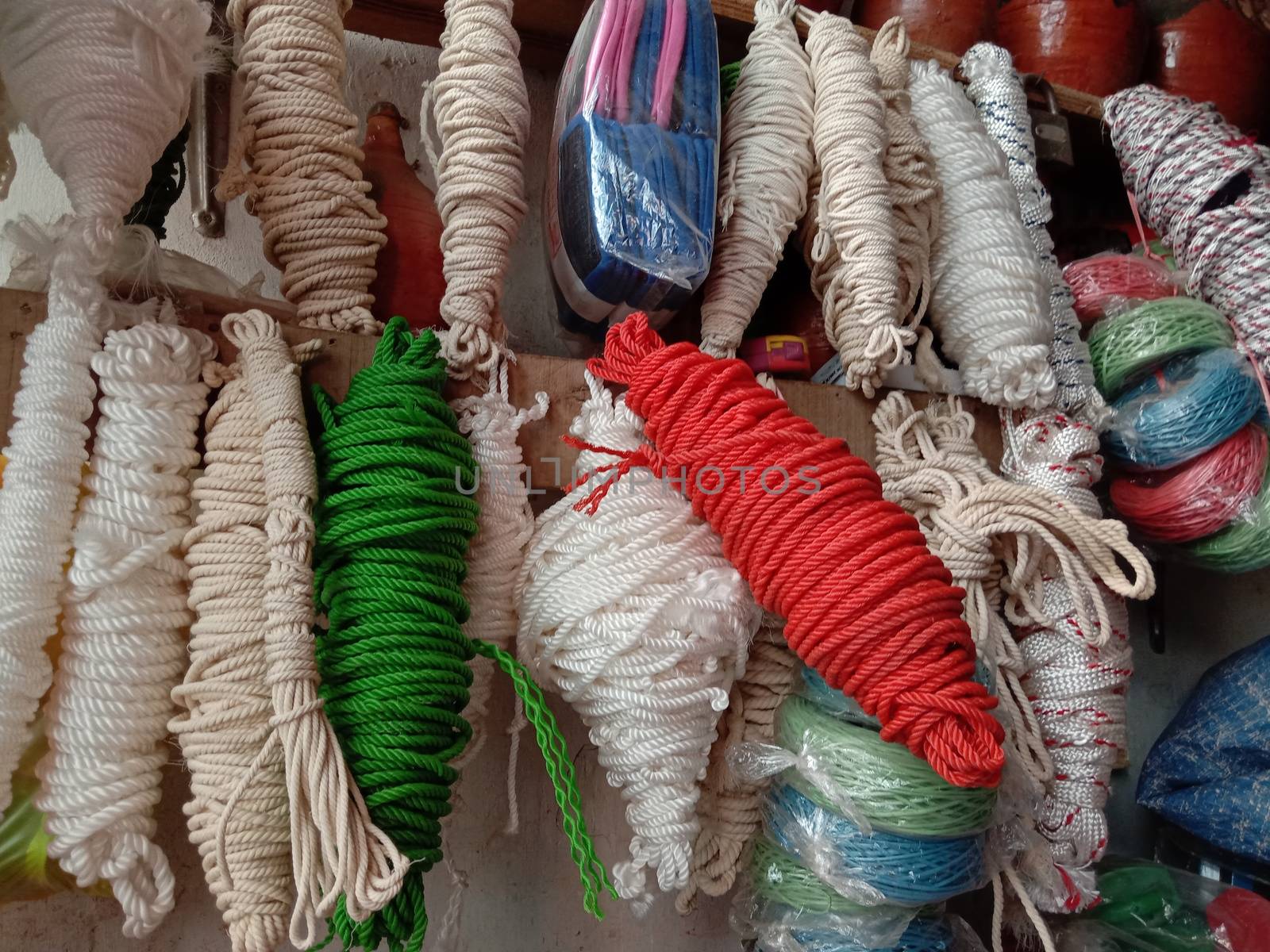multiple colored nylon yarn stock on shop for sell
