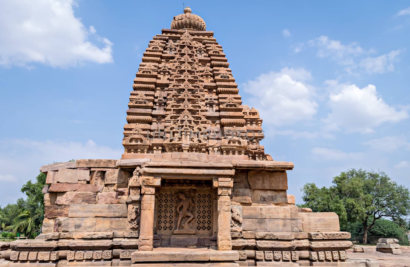Chandrashekhara temple and Galaganatha temple in Pattadakal , UNESCO World Heritage site, Karnataka, India.