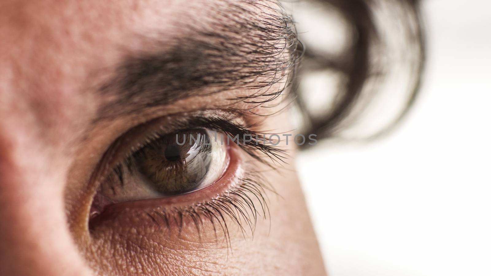 close up of an eye of a man