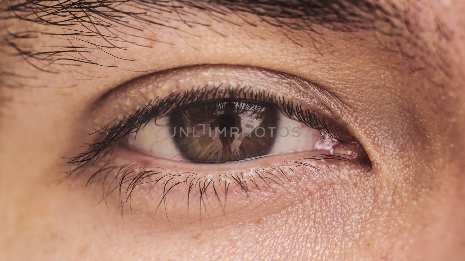 close up of an eye of a man