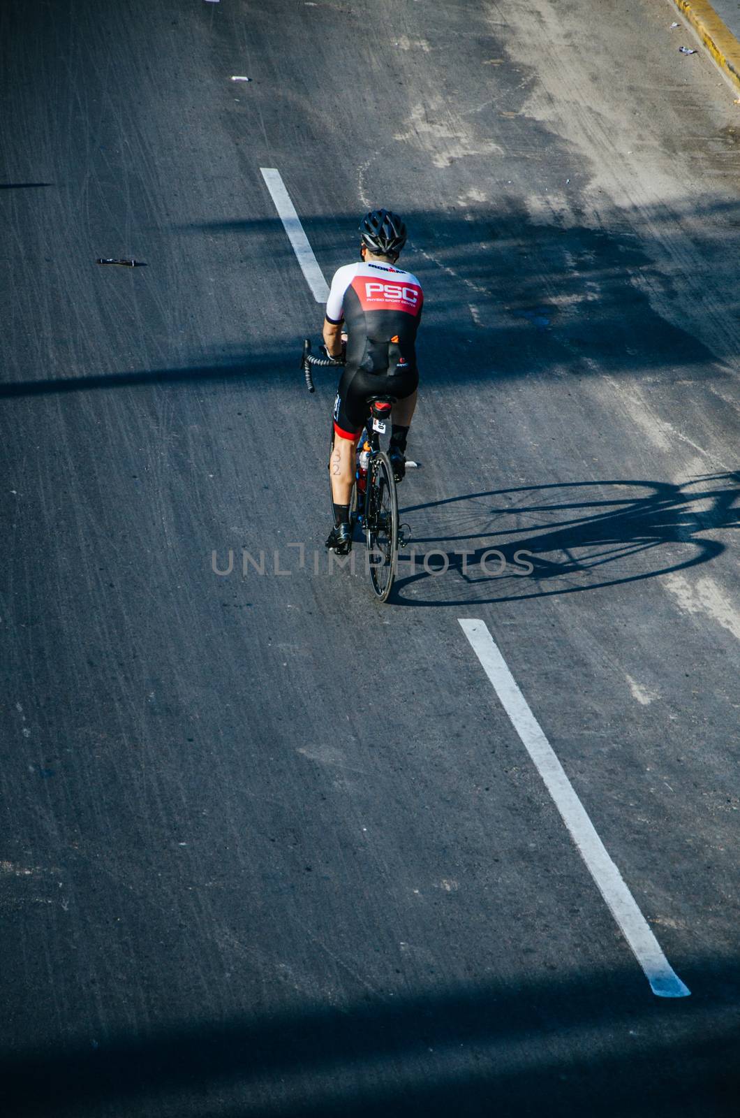 LIMA, PERU - APRIL 22th 2018: Ironman 70.3 . Athletes competing in the second stage of this great competition that is now cycling