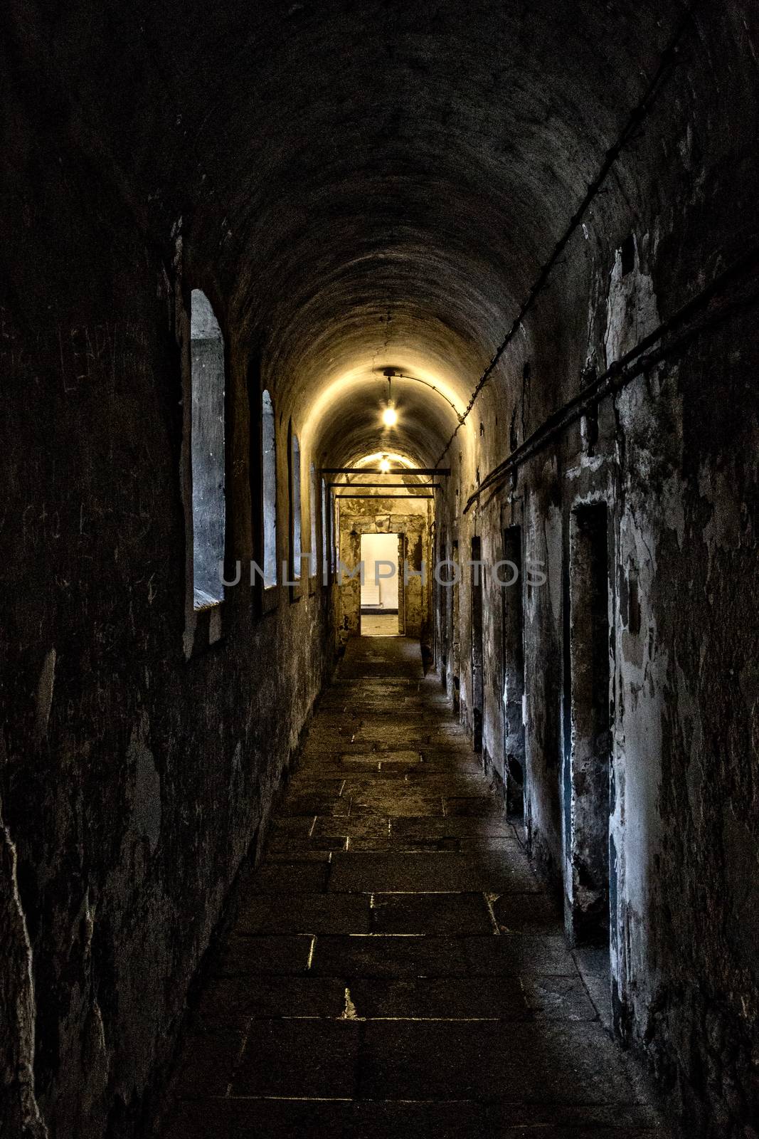Ireland Dublin jan 21 2017 Interior of Kilmainham Gaol (Irish: Príosún Chill Mhaighneann) by mlechanteur
