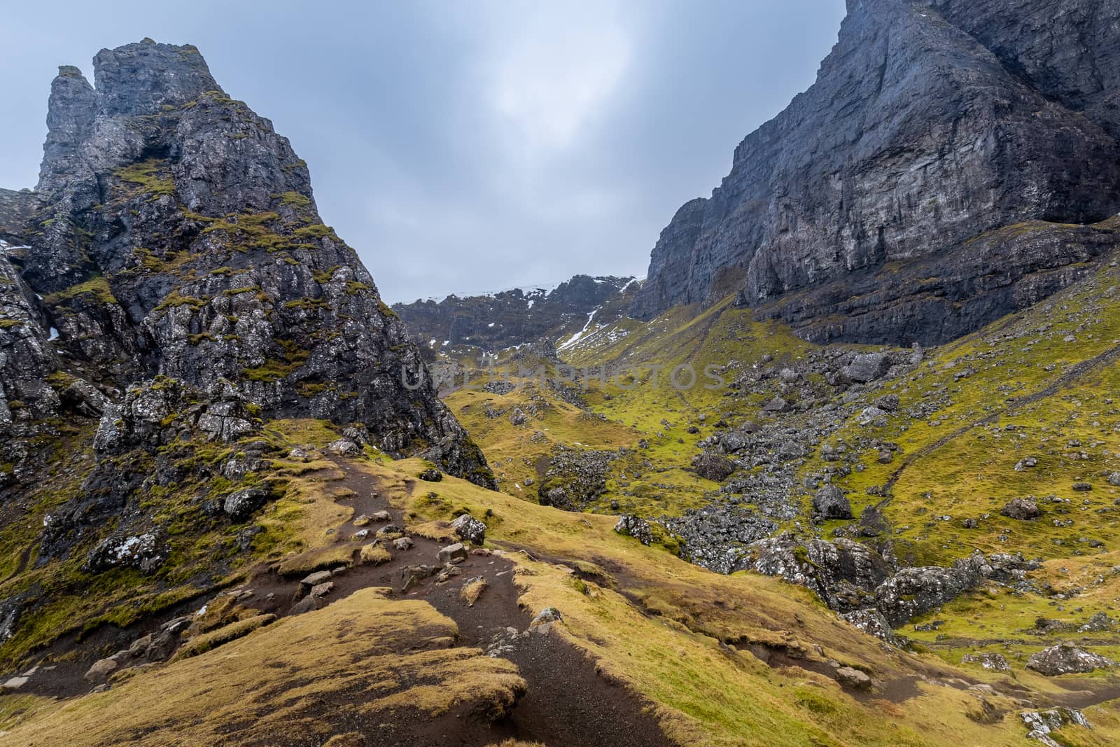 On top of the Old man of Storr Pinnacle Rock Isle of Skye Scotland by mlechanteur